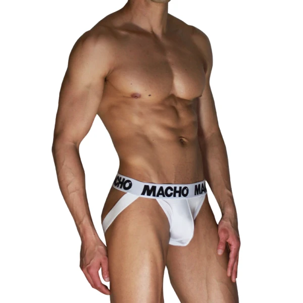 Macho Underwear Jockstrap Mx29bl met dubbele steunbanden, wit