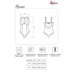 Livco Corsetti Fashion Body van zwarte tule met kant Livco Corsetti Fashion Body van zwarte tule met kant - Afbeelding 5