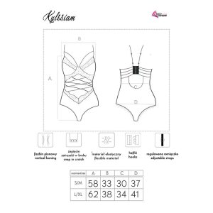 Livco Corsetti Fashion Kylssiam Body zwart transparant Livco Corsetti Fashion Kylssiam Body zwart transparant - Afbeelding 6