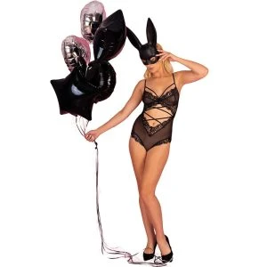 Livco Corsetti Fashion Kylssiam Body zwart transparant
