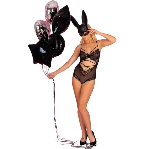 Livco Corsetti Fashion Kylssiam Body zwart transparant