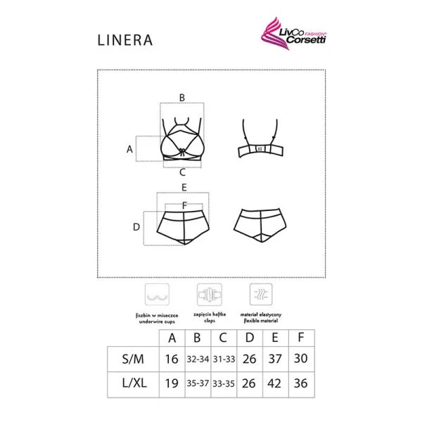 Livco Corsetti Fashion Kanten-BH met Slipje Linera For the Senses Livco Corsetti Fashion Kanten-BH met Slipje Linera For the Senses