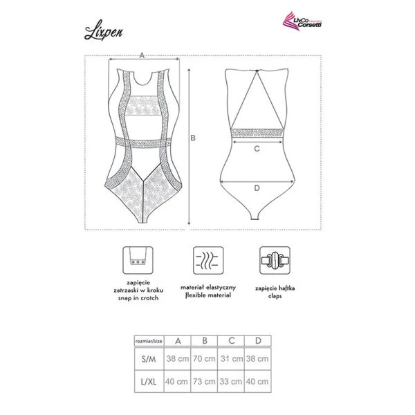 Livco Corsetti Fashion Lixpen Body zwart transparant