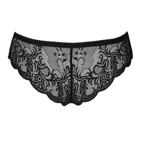 Livco Corsetti Fashion Slip met kruisopening en kant zwart Livco Corsetti Fashion Slip met kruisopening en kant zwart