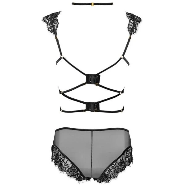 Livco Corsetti Fashion BH-Set Palmenom LC 90614 met kant en transparante stof Livco Corsetti Fashion BH-Set Palmenom LC 90614 met kant en transparante stof