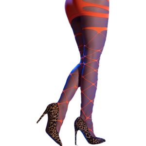 Chilirose Cabaret-kous met grote ogen Chilirose Cabaret-kous met grote ogen - Afbeelding 2