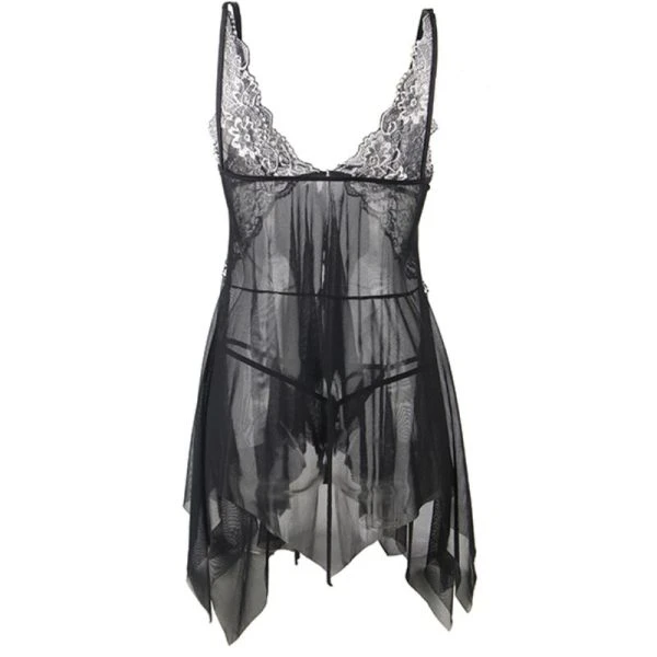 Subblime Babydoll van tule met kantborst