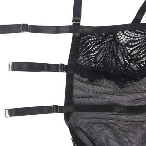 Subblime Babydoll met transparante kantstof en verstelbare bandjes Zwart Subblime Babydoll met transparante kantstof en verstelbare bandjes Zwart - Afbeelding 7