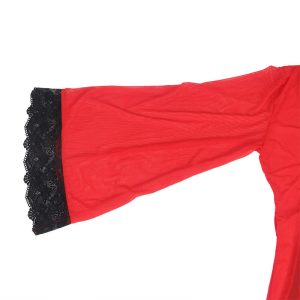 Subblime transparante stoffen mantel met kantdetail in rood Subblime transparante stoffen mantel met kantdetail in rood - Afbeelding 6
