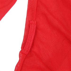 Subblime transparante stoffen mantel met kantdetail in rood Subblime transparante stoffen mantel met kantdetail in rood - Afbeelding 9