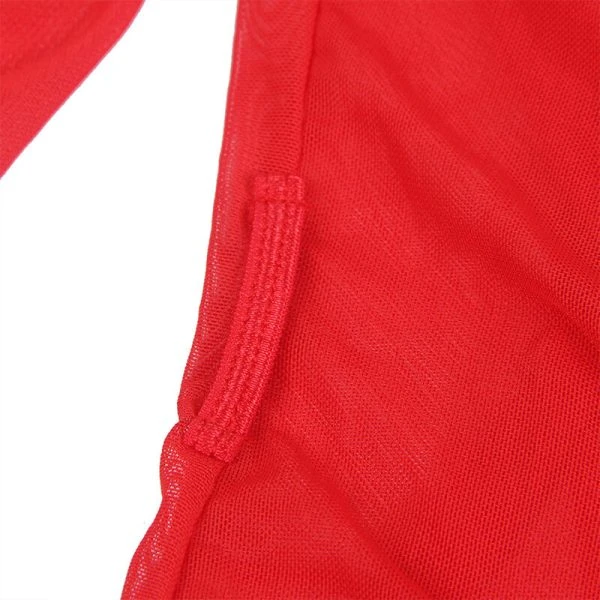 Subblime transparante stoffen mantel met kantdetail in rood