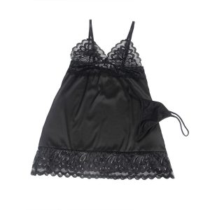 Subblime Babydoll met bloemenprint op de borst zwart Subblime Babydoll met bloemenprint op de borst zwart - Afbeelding 5