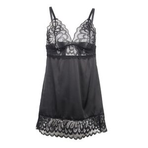 Subblime Babydoll met bloemenprint op de borst zwart Subblime Babydoll met bloemenprint op de borst zwart - Afbeelding 4
