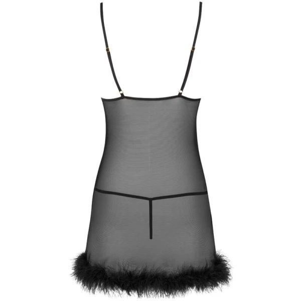 Livco Corsetti Fashion Babydoll-Set Zerunam met Tanga en Net-T-shirt