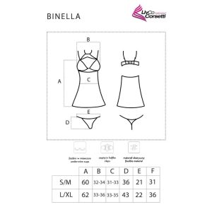Livco Corsetti Fashion Babydoll Binella Set met String Zwart Livco Corsetti Fashion Babydoll Binella Set met String Zwart - Afbeelding 5