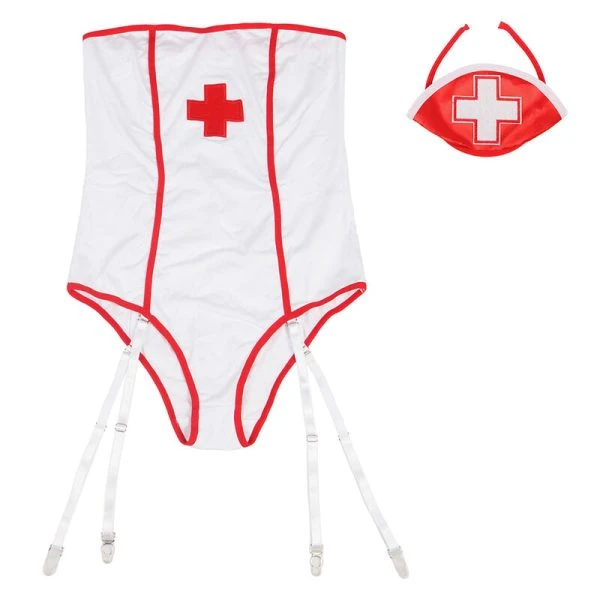 Subblime Sexy Verpleegsterskostuum Teddy schouder vrij Subblime Sexy Verpleegsterskostuum Teddy schouder vrij