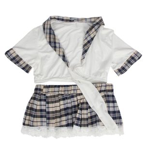Subblime Sexy Schoolmeisjeskostuum met buikvrij topje en rok Subblime Sexy Schoolmeisjeskostuum met buikvrij topje en rok - Afbeelding 6