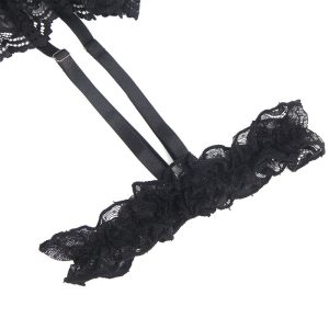 Subblime Teddy met jarretelles en kant, zwart Subblime Teddy met jarretelles en kant, zwart - Afbeelding 6