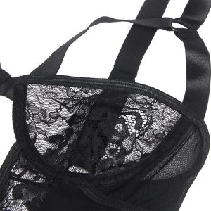 Subblime Teddy met jarretelles en kant, zwart Subblime Teddy met jarretelles en kant, zwart - Afbeelding 7