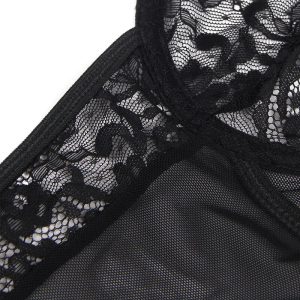Subblime Teddy met jarretelles en kant, zwart Subblime Teddy met jarretelles en kant, zwart - Afbeelding 8