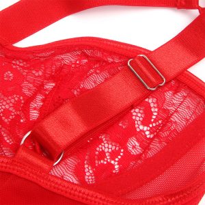 Subblime Teddy met jarretelgordel en kant in rood Subblime Teddy met jarretelgordel en kant in rood - Afbeelding 6
