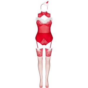 Livco Corsetti Fashion Body met Kousen en Kersthoofdband Limpid Snowflakes Livco Corsetti Fashion Body met Kousen en Kersthoofdband Limpid Snowflakes - Afbeelding 3