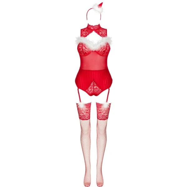 Livco Corsetti Fashion Body met Kousen en Kersthoofdband Limpid Snowflakes Livco Corsetti Fashion Body met Kousen en Kersthoofdband Limpid Snowflakes