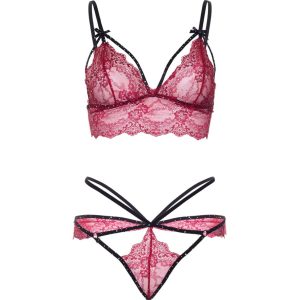 Leg Avenue BH-set met kantelen-bralette en string, bordeauxrood Leg Avenue BH-set met kantelen-bralette en string, bordeauxrood - Afbeelding 5