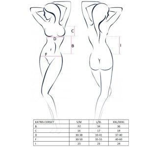 Passion Katriss Korset zwart met string Passion Katriss Korset zwart met string - Afbeelding 3