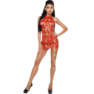 Me-seduce Gwen dress with open back red