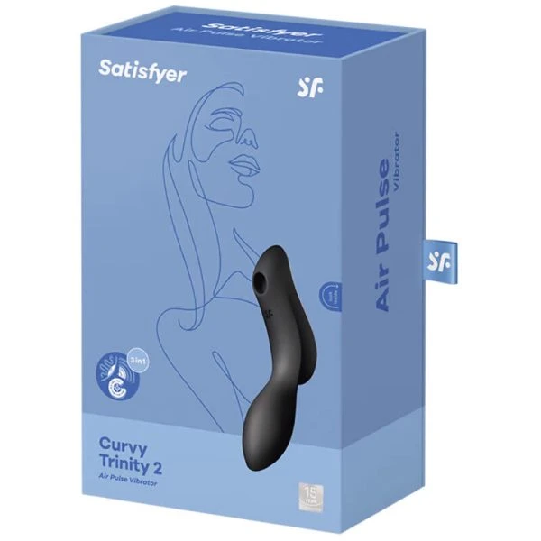Satisfyer Curvy Trinity 2 Opvangvibrator met drukgolven en vibratie