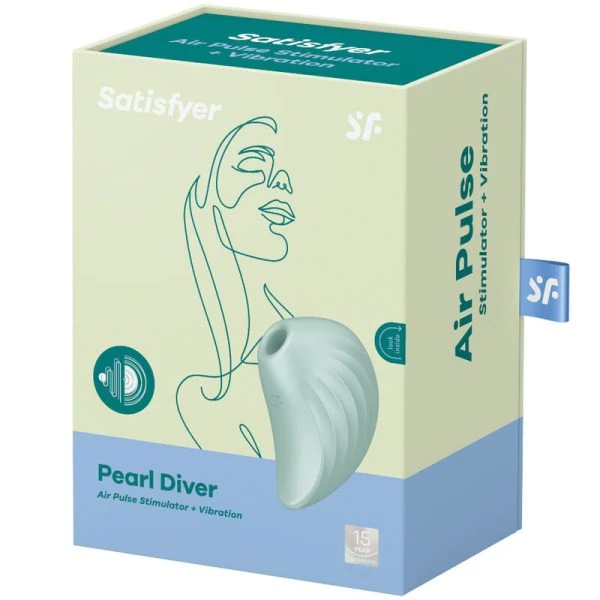 Satisfyer Pearl Diver Opgevibrator met Luchtimpulsen en Trillingen