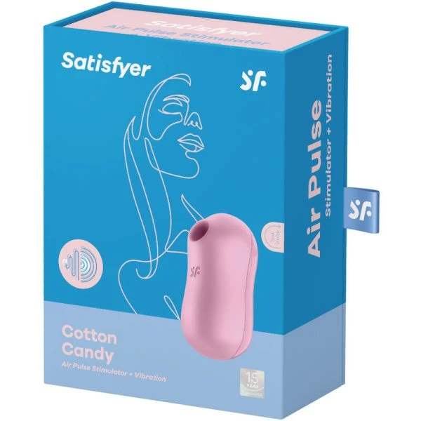 Satisfyer Cotton Candy Auflegevibrator mit Luftimpulsen und Vibrationen