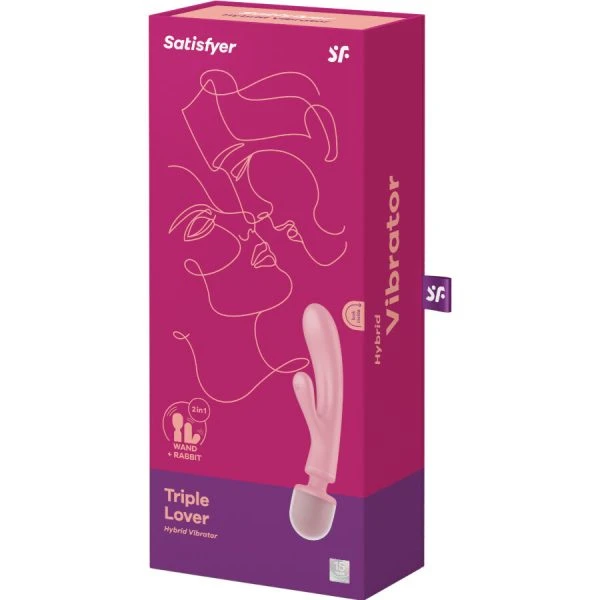 Satisfyer Triple Lover Rabbit Vibrator met Massagestaf