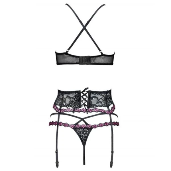 Livco Corsetti Fashion Bra Garter Belt Set Snehana LC 90443 Black Livco Corsetti Fashion Bra Garter Belt Set Snehana LC 90443 Black