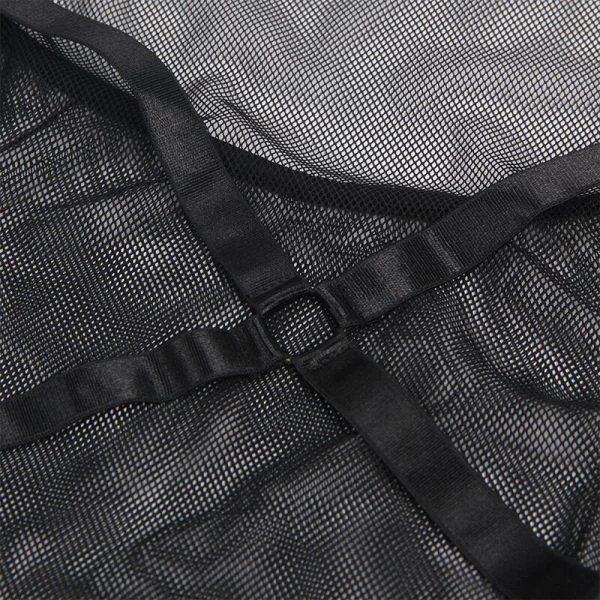 Subblime nekbanddessousjurk transparant zwart