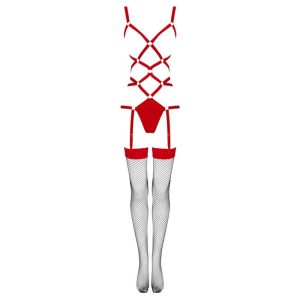 Livco Corsetti Fashion Thiara LC 20213 jarretelhemd-set rood Livco Corsetti Fashion Thiara LC 20213 jarretelhemd-set rood - Afbeelding 6