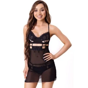 Livco Corsetti Fashion Babydoll with Tanga Maia 20247 Black