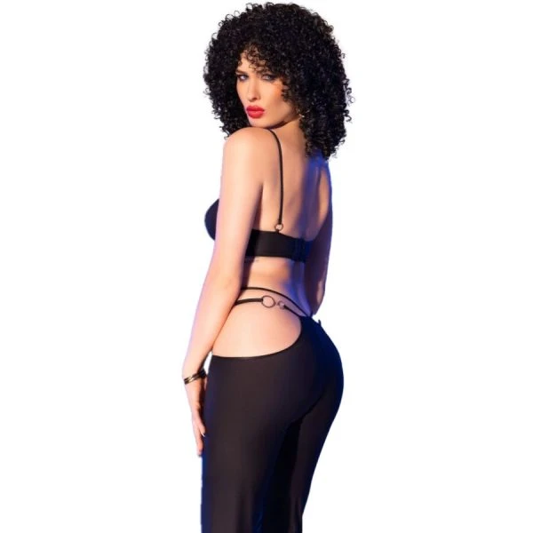 Chilirose dessousset met top en legging, zwart met goud Chilirose dessousset met top en legging, zwart met goud
