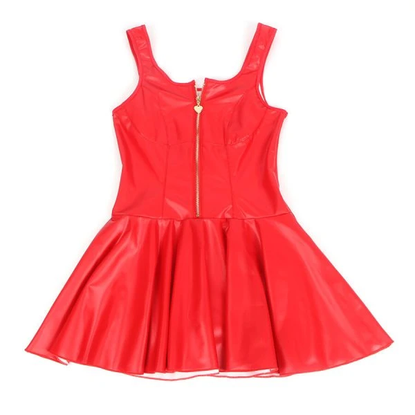Subblime Lederkleid met Hartritssluiting in Rood Subblime Lederkleid met Hartritssluiting in Rood