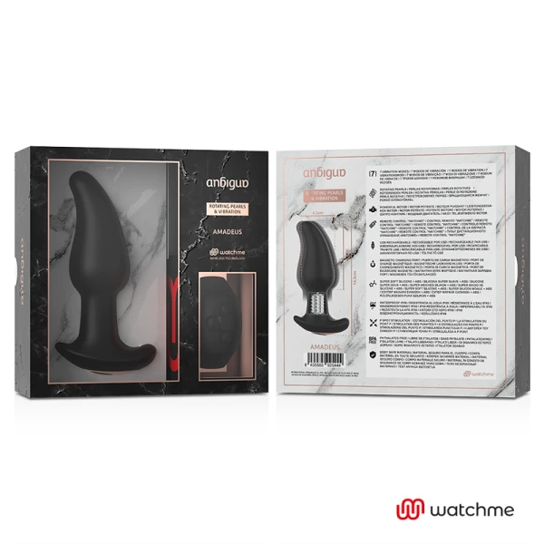 Anbiguo Anale vibrator met roterende kralen en afstandsbediening