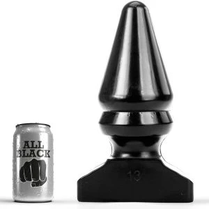 All Black Analplug aus PVC mit kegelförmiger Form