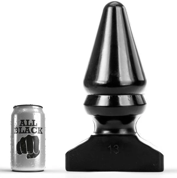 img_110183_6d662ae33032fb0df998a8ce31ab410d_1.jpg All Black Anaalplug van PVC met kegelvorm
