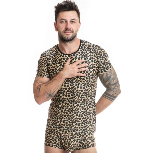 Anais Luxury Lingerie Herren-Shirt Mercury met Animal-Print