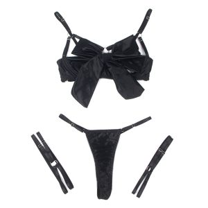 Subblime BH-set met zwarte strik, open cup, S/M Subblime BH-set met zwarte strik, open cup, S/M - Afbeelding 7