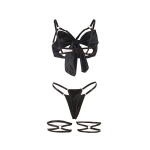 Subblime BH-set met zwarte strik, open cup, S/M Subblime BH-set met zwarte strik, open cup, S/M - Afbeelding 8