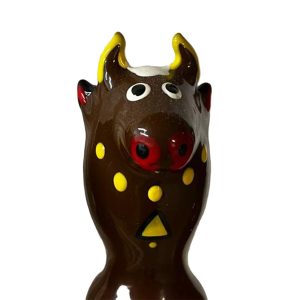 Condomerie Nieuwigheidscondoom Bull Black Model 2 handbeschilderd kunstobject Condomerie Nieuwigheidscondoom Bull Black Model 2 handbeschilderd kunstobject - Afbeelding 1
