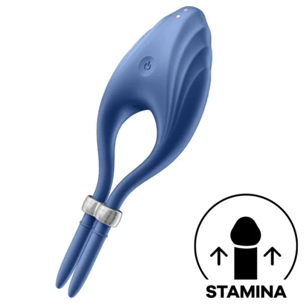 Satisfyer Duelist verstelbare penisring met vibrator van siliconen