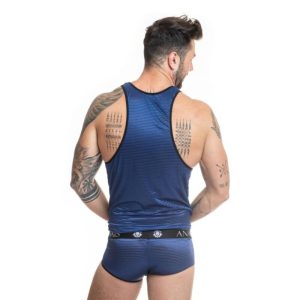 Anais Luxury Lingerie Heren-tanktop Naval Top van tule met satijnen strepen Anais Luxury Lingerie Heren-tanktop Naval Top van tule met satijnen strepen - Afbeelding 3