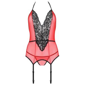 Passion Peonia Korset met kant en tule, rood Passion Peonia Korset met kant en tule, rood - Afbeelding 4